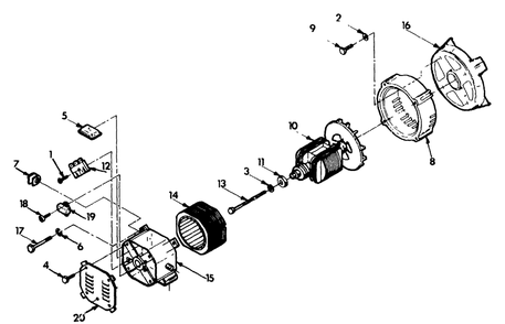 Replacement Parts Illustration - Ac Generator Diagram and Parts List for 8928-1-4W115A  Briggs and Stratton Generator